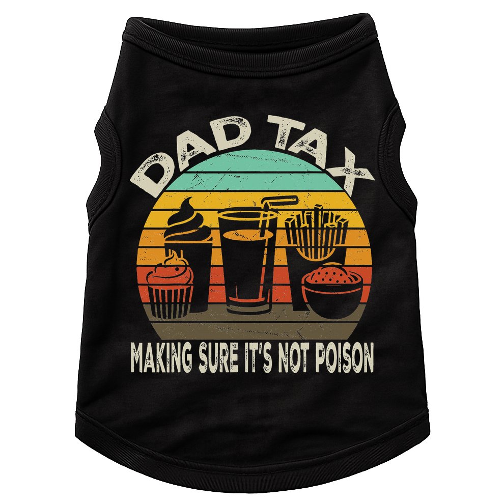Retro Husband Vintage Fathers Day Joke For Funny Dad Tax Doggie Tank
