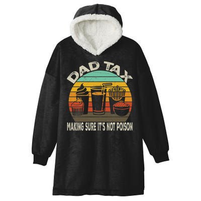 Retro Husband Vintage Fathers Day Joke For Funny Dad Tax Hooded Wearable Blanket