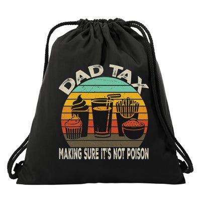 Retro Husband Vintage Fathers Day Joke For Funny Dad Tax Drawstring Bag