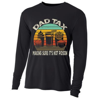 Retro Husband Vintage Fathers Day Joke For Funny Dad Tax Cooling Performance Long Sleeve Crew