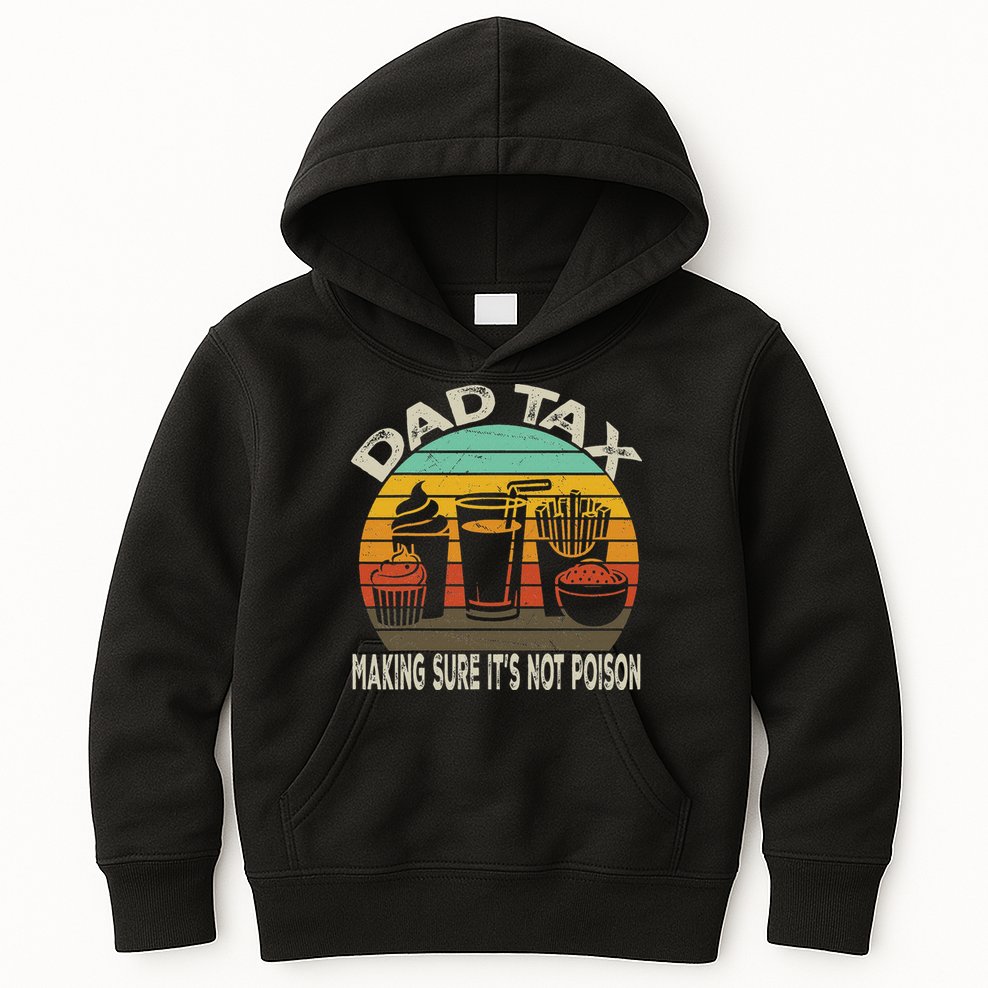 Retro Husband Vintage Fathers Day Joke For Funny Dad Tax Kids Hoodie