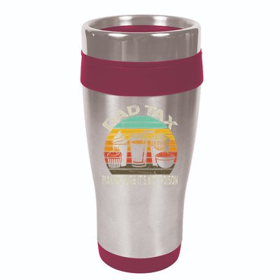 Retro Husband Vintage Fathers Day Joke For Funny Dad Tax 16oz Travel Tumbler