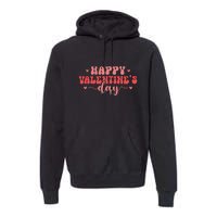 Retro Happy Valentine's Day Gift Premium Hoodie