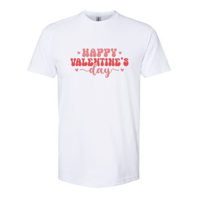 Retro Happy Valentine's Day Gift Softstyle CVC T-Shirt