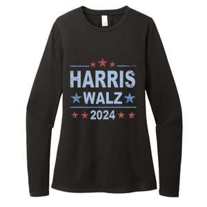 Retro Harris Walz 2024 Harris For President Vote Democrat Womens CVC Long Sleeve Shirt