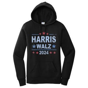 Retro Harris Walz 2024 Harris For President Vote Democrat Women's Pullover Hoodie