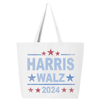 Retro Harris Walz 2024 Harris For President Vote Democrat 25L Jumbo Tote