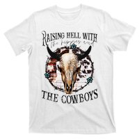 Raisin Hell With the hippies & the cowboys cow bull skull T-Shirt