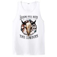 Raisin Hell With the hippies & the cowboys cow bull skull PosiCharge Competitor Tank