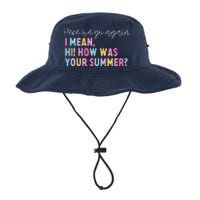 Retro Here We Go Again I Mean Hi How Was Your Summer School Legacy Cool Fit Booney Bucket Hat