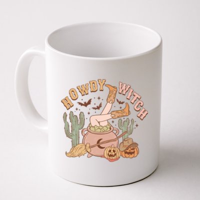 Retro Howdy Witch Halloween Pumpkin Purple Witch Hat Fall Vibes Gift Coffee Mug