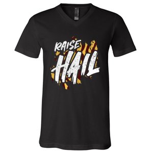 Raise Hail Washington American Football V-Neck T-Shirt