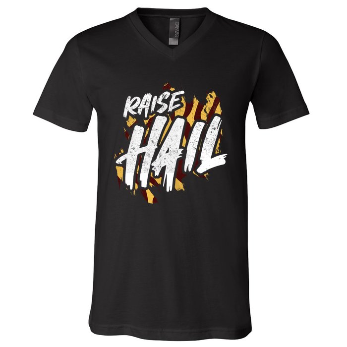 Raise Hail Washington American Football V-Neck T-Shirt