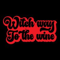 Retro Halloween Witch Way To The Wine Gift 7-Panel Snapback Hat