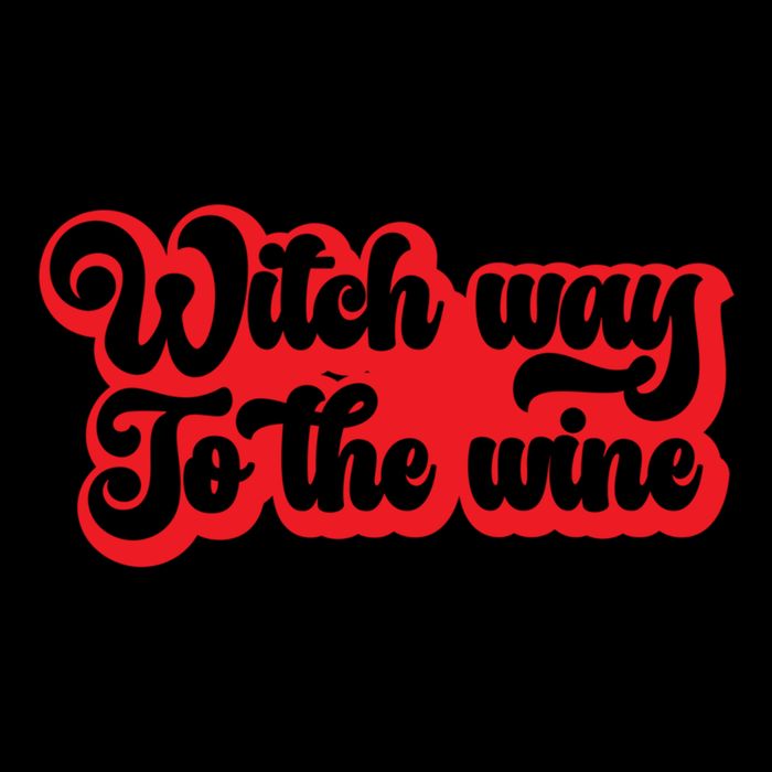 Retro Halloween Witch Way To The Wine Gift 7-Panel Snapback Hat