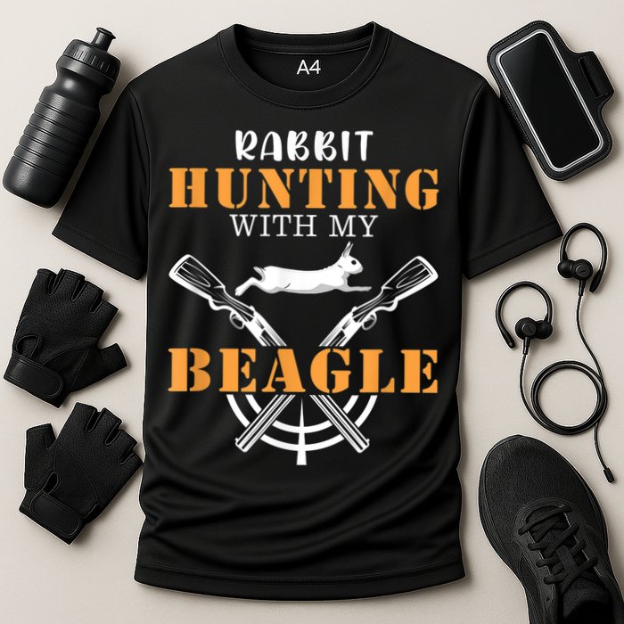 Rabbit Hunting With My Beagle Cute Proud Hunter Outfit Cooling Performance Crew T-Shirt