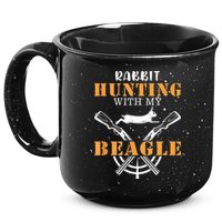 Rabbit Hunting With My Beagle Cute Proud Hunter Outfit 15oz Campfire Ceramic Mug