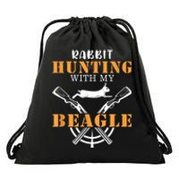 Rabbit Hunting With My Beagle Cute Proud Hunter Outfit Drawstring Bag