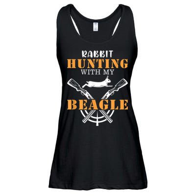 Rabbit Hunting With My Beagle Cute Proud Hunter Outfit Ladies Essential Flowy Tank