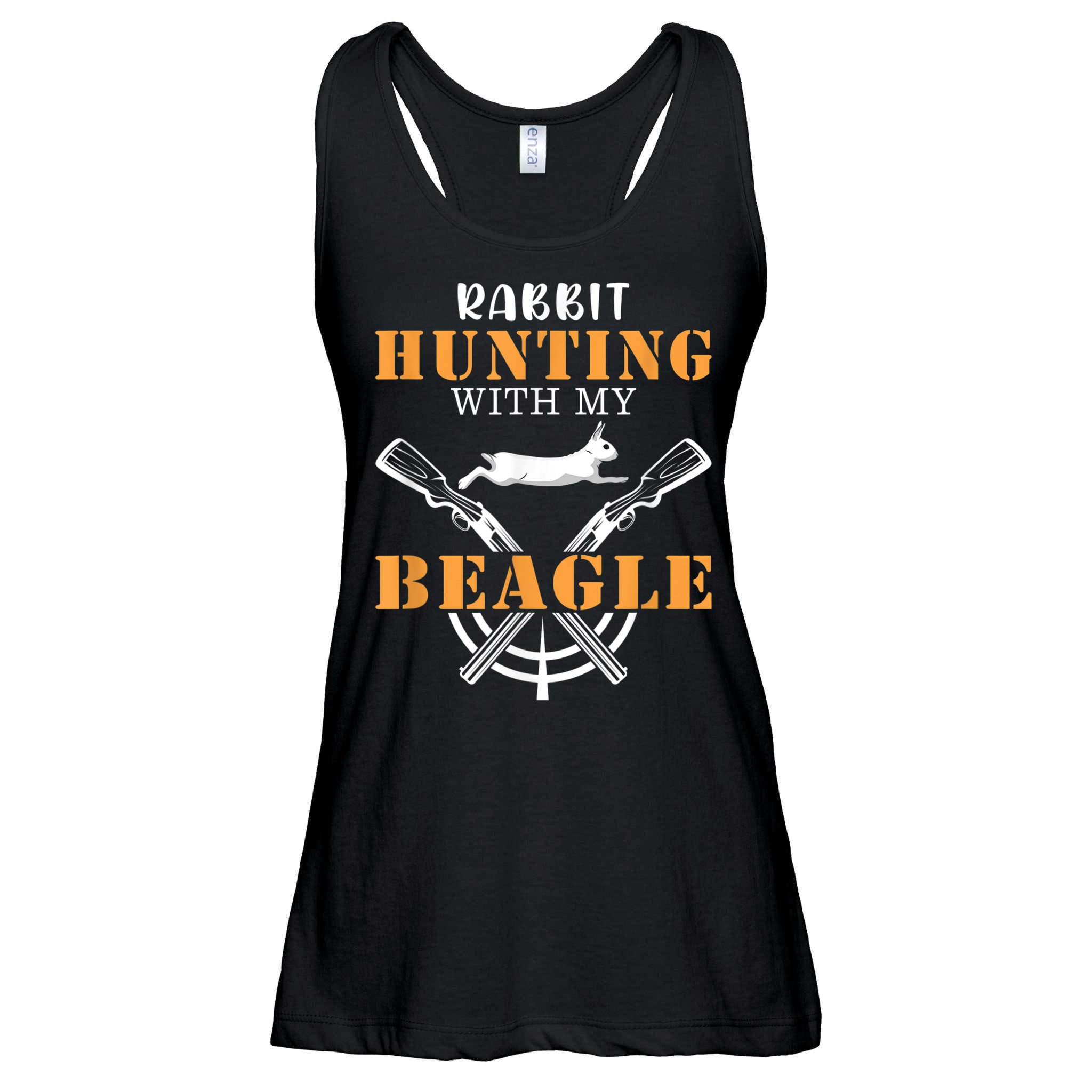 Rabbit Hunting With My Beagle Cute Proud Hunter Outfit Ladies Essential Flowy Tank