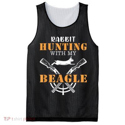 Rabbit Hunting With My Beagle Cute Proud Hunter Outfit Mesh Reversible Basketball Jersey Tank