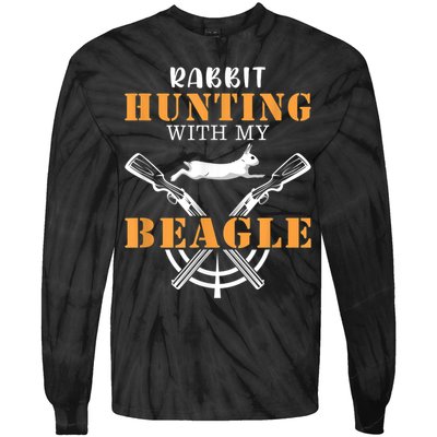 Rabbit Hunting With My Beagle Cute Proud Hunter Outfit Tie-Dye Long Sleeve Shirt