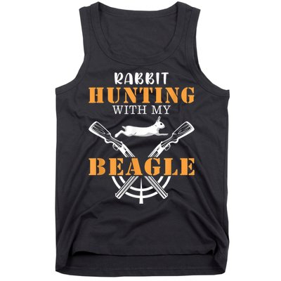 Rabbit Hunting With My Beagle Cute Proud Hunter Outfit Tank Top