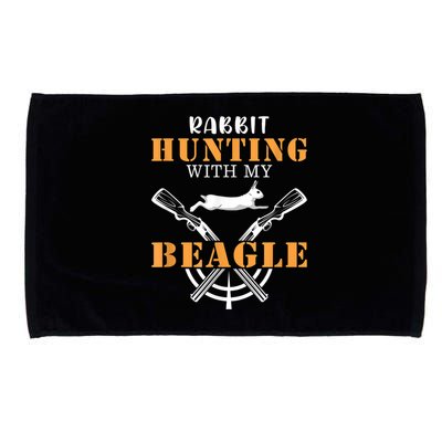 Rabbit Hunting With My Beagle Cute Proud Hunter Outfit Microfiber Hand Towel