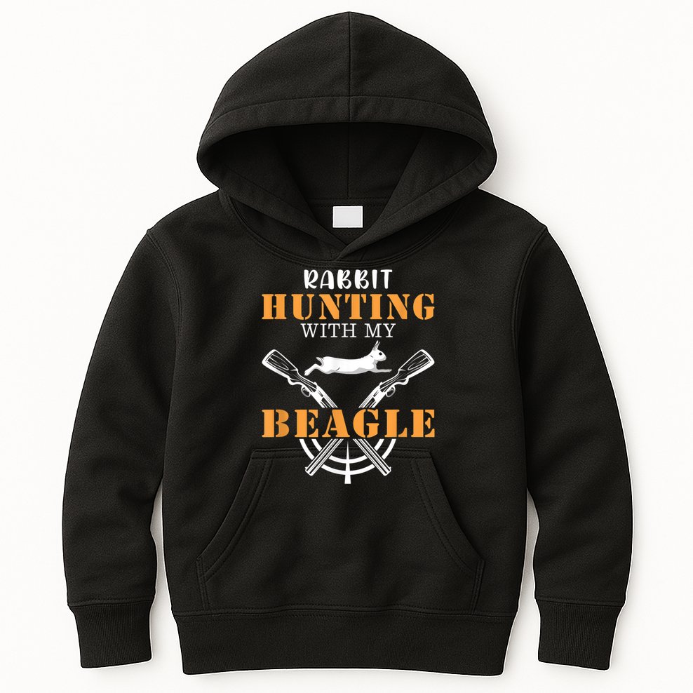 Rabbit Hunting With My Beagle Cute Proud Hunter Outfit Kids Hoodie