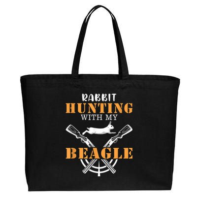 Rabbit Hunting With My Beagle Cute Proud Hunter Outfit Cotton Canvas Jumbo Tote