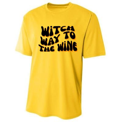 Retro Halloween Witch Way To The Wine Cute Gift Performance Sprint T-Shirt