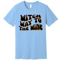 Retro Halloween Witch Way To The Wine Cute Gift Premium T-Shirt