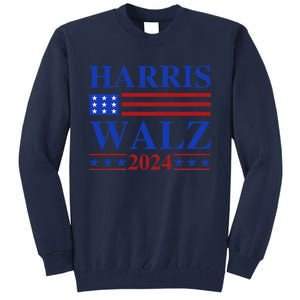 Retro Harris Waltz 2024 Usa Flag Support Kamala IM With Her Tall Sweatshirt