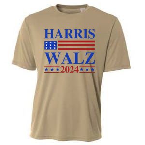 Retro Harris Waltz 2024 Usa Flag Support Kamala IM With Her Cooling Performance Crew T-Shirt