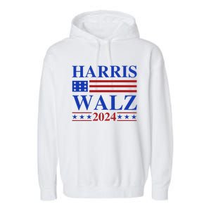 Retro Harris Waltz 2024 Usa Flag Support Kamala IM With Her Garment-Dyed Fleece Hoodie