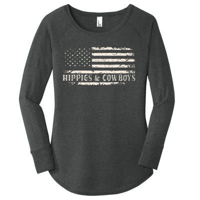 Raisin Hell With The Hippies And Cowboys Country Women's Perfect Tri Tunic Long Sleeve Shirt