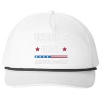 Retro Harris Walz Obviously 2024 Vintage American Flag Snapback Five-Panel Rope Hat