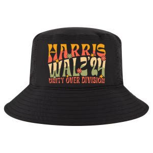 Retro Harris Waltz Walz 2024 Unity Over Division Boho Groovy Cool Comfort Performance Bucket Hat