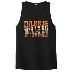 Retro Harris Waltz Walz 2024 Unity Over Division Boho Groovy PosiCharge Competitor Tank