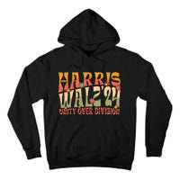 Retro Harris Waltz Walz 2024 Unity Over Division Boho Groovy Tall Hoodie