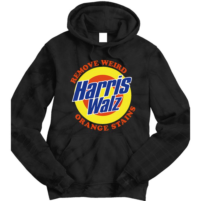 Retro Harris Walz Remove Weird Orange Stains Tie Dye Hoodie