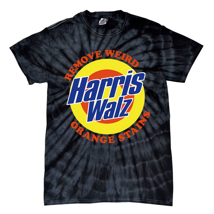 Retro Harris Walz Remove Weird Orange Stains Tie-Dye T-Shirt