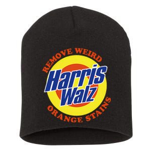 Retro Harris Walz Remove Weird Orange Stains Short Acrylic Beanie