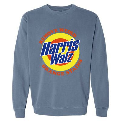 Retro Harris Walz Remove Weird Orange Stains Garment-Dyed Sweatshirt