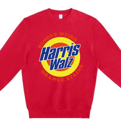 Retro Harris Walz Remove Weird Orange Stains Premium Crewneck Sweatshirt