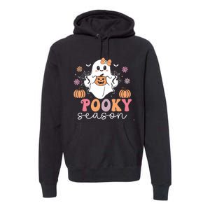 Retro Halloween Women Girl Spooky Season Cute Floral Ghost Premium Hoodie