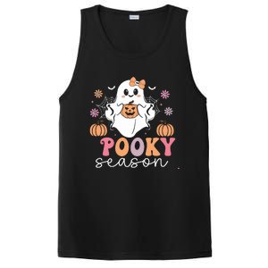 Retro Halloween Women Girl Spooky Season Cute Floral Ghost PosiCharge Competitor Tank