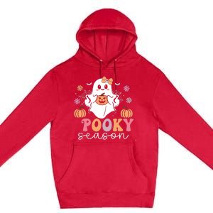 Retro Halloween Women Girl Spooky Season Cute Floral Ghost Premium Pullover Hoodie