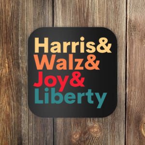 Retro Harris Walz Waltz 2024 Harris Walz Joy Liberty Coaster