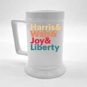 Retro Harris Walz Waltz 2024 Harris Walz Joy Liberty Beer Stein